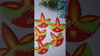 Diy Card board diya decorative ideasdiwalicraftartandcraftshortsyoutubeshortsshortvideovideo [upl. by Strader747]