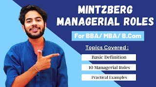 Mintzberg 10 Managerial Roles in Hindi  Explained in Detail for BBA  MBA [upl. by Adiam]