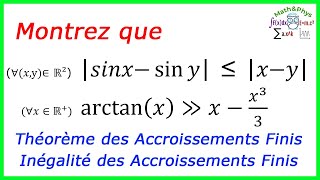 THÉORÈME DES ACCROISSEMENTS FINIS TAF  INÉGALITÉ DES ACCROISSEMENTS FINIS IAF  2 BAC SM [upl. by Alehcim]