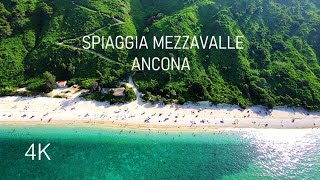 Spiaggia Mezzavalle Ancona  4K Drone [upl. by Siloam]