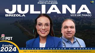 Jingle Juliana Brizola PDTRS 2024 Prefeitura de Porto Alegre [upl. by Auqkinahs]