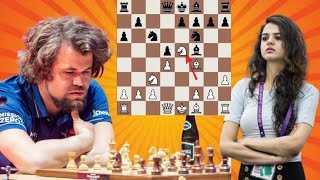 Famous Tania Sachdev vs Magnus Carlsen 131 [upl. by Goodson]