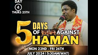 GETHSEMANE HOUR  DAY 4  OF 5DAYS WAR PRAYER AGAINST HAMAN WITH FREBUBE MUONSO  25TH JULY 2024 [upl. by Etireuqram]