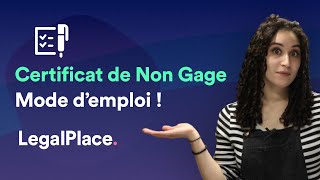 Comment obtenir un certificat de non gage [upl. by Glenden]