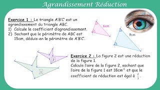 Agrandissement Réduction  Exercices corrigés [upl. by Leggat]