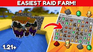 THE EASIEST RAID FARM MINECRAFT JAVA 121 [upl. by Merideth]