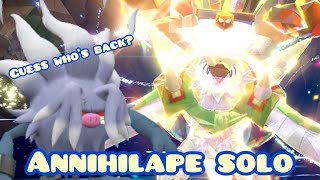 SOLO Using Annihilape Against 7Star Chesnaught Tera Raid  Pokémon Scarlet amp Violet [upl. by Mond128]