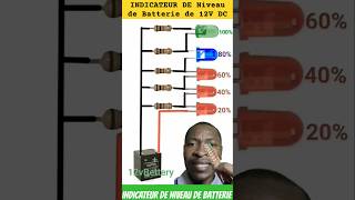 INDICATEUR DE Niveau de Batterie de 12V DC à LED batteryindicator battery automobile Shorts [upl. by Tades]