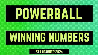 Powerball Winning Numbers 5th October 2024 [upl. by Kamillah]