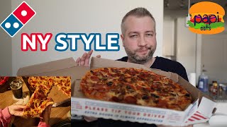 Dominos New York Style Pizza Review [upl. by Nauqyt]