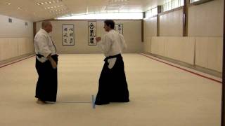 Merritt Stevens Aikido System Technique 1 Introduction and Goblet Step to Oshi Taoshi [upl. by Ardeha]