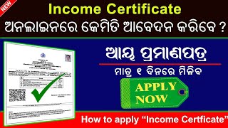 Income certificate apply online odisha  how to apply income certificate online in Pc vscco [upl. by Einahc]