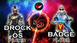 DROCK OS player vs V Badge Player DAESUN GAMING Free Fire GamePlay Tech Drock 2021 new [upl. by Anaitsirk]