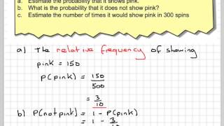 Probability using relative frequency [upl. by Sidell644]