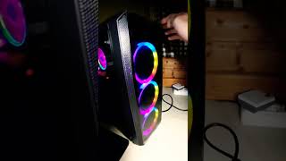 ASMR Gaming PC LCPower Gaming 703B Quad Luxx Midi Tower AMD RX 6600 Ryzen 7 2700x [upl. by Inalaehon142]