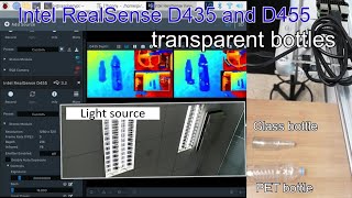 Intel RealSense EP11 D435 and D455 with transparent bottle [upl. by Kamila323]