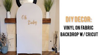 How to make a vinyl sign for FABRIC backdrops using a Cricut [upl. by Anaet935]