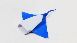 Easy Origami Manta Ray fish [upl. by Eybbob]