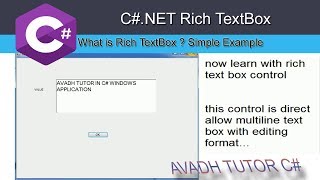 richtextbox in cnet windows application  richtextbox methods  multi line text box c [upl. by Nerte406]