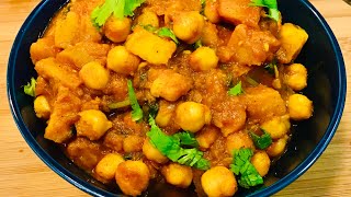 EASY CHICKPEA CURRY WITH POTATOES USING CANNED BEANS  QUICK ALOO CHANA MASALA RECIPE [upl. by Gradey]