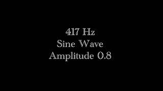 417 Hz  Sine Wave  Amplitude 08  5 Minutes [upl. by Atilrep]