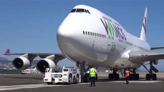 Boeing 747400 Wamos air landing taxi and take off [upl. by Diao]