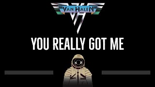 Van Halen • You Really Got Me CC 🎤 Karaoke Instrumental Lyrics [upl. by Idalina]