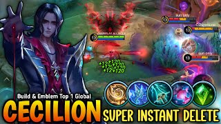 Cecilion New Buffed with Best Build amp Emblem 100 MONSTER CARRY  Build Top 1 Global Cecilion [upl. by Radie184]