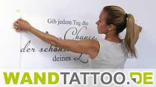 Wandtattoo Anleitung  Wandtattoos richtig anbringen [upl. by Millham801]