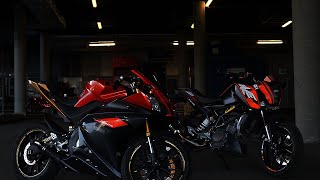 Why we ride 5 BergenNorway  Yamaha yzf 125 ktm duke 125 Bmw S1000RR [upl. by Ahsinrev]