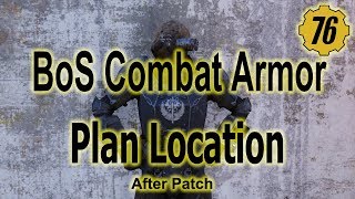 FALLOUT 76 BoS Combat Armor Plan Location 100 [upl. by Ynnor]