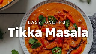 Easy 1Pot Tikka Masala  Minimalist Baker Recipes [upl. by Mccollum]