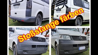 Stoßstange färben mit Kunststofffärber am Campingbus Dieses mal nicht lackiert oder folieret VW T5 [upl. by Kirsti]