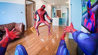 SPIDERMAN ESCAPING CRAZY DEADPOOL Funny ParkourPOV Comedy in VIETNAM [upl. by Carlick]