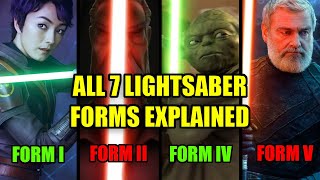 7 lightsaber forms explained [upl. by Ebony102]