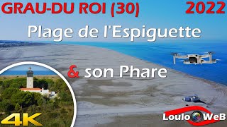 🇫🇷 Plage de lEspiguette et son Phare  GrauDuRoi 30 2022  Drone DJI MINI 2  4K [upl. by Jamil858]