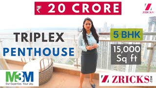 💰 ₹25 Crore 🚀 Triplex PENTHOUSE Tour 15000 sq ft 🛏️ 5 BHK Ultra Luxury ► M3M Golf Estate Gurgaon [upl. by Crooks]