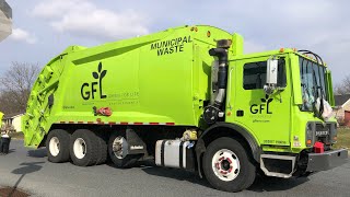 GFL Environmental • Mack MRU McNeilus Rear Loader Garbage Truck [upl. by Merkley]