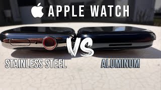 Apple Watch Stainless Steel Vs Aluminum  Which Should You Buy [upl. by Anigriv111]