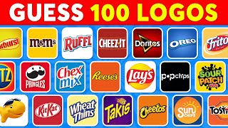 Guess The Snack Logo in 3 Seconds  100 Famous Logos 🍔🍫 Logo Quiz 2024 [upl. by Hyacinth]