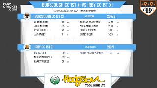 Burscough CC 1st XI v Irby CC 1st XI [upl. by Baldwin]