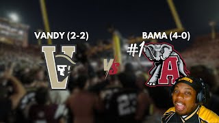 Reaction to Vanderbilt vs Alabama  College Football Week 6 [upl. by Sandler]