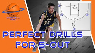 How to Teach 5out Motion Offense 4 Perfect Basketball Drills [upl. by Yklam]