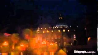 Video Lightning Strikes The Vatican hours after Pope Resignation [upl. by Kelbee]