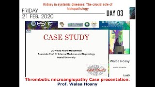 Thrombotic microangiopathy Case presentation prof Walaa Hosny [upl. by Aramad973]