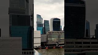 Nice View of the Liverpool Street from the Waterloo Bridge London london shorts [upl. by Vachell]