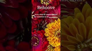 What Does Behoove Mean Learn English Vocabulary behoove english words vocabulary [upl. by Eiralih82]