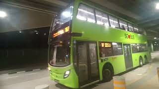 SMRT SG5707A On Service 187 Departing Woodlands Interchange Boarding Berth [upl. by Odlauso501]