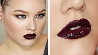 Vampy Dark Lips ∆ Fall Makeup Look [upl. by Marybella]