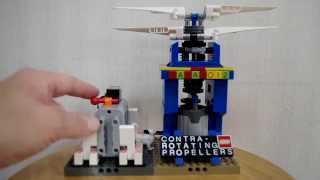 LEGO technic 『二重反転プロペラ ２枚羽根』 ContraRotating Propellers PF motor [upl. by Harihs]